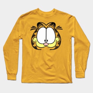 Happy Face of Orange Lasagna Cat Long Sleeve T-Shirt